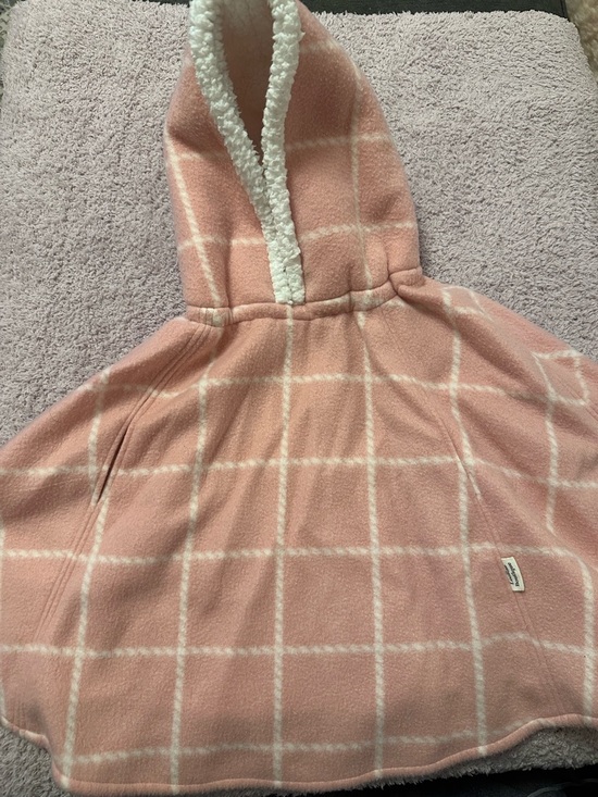Loo Rae Boutique Other - Car Seat Poncho Pink Plaid Fleece Hooded Blanket Boutique